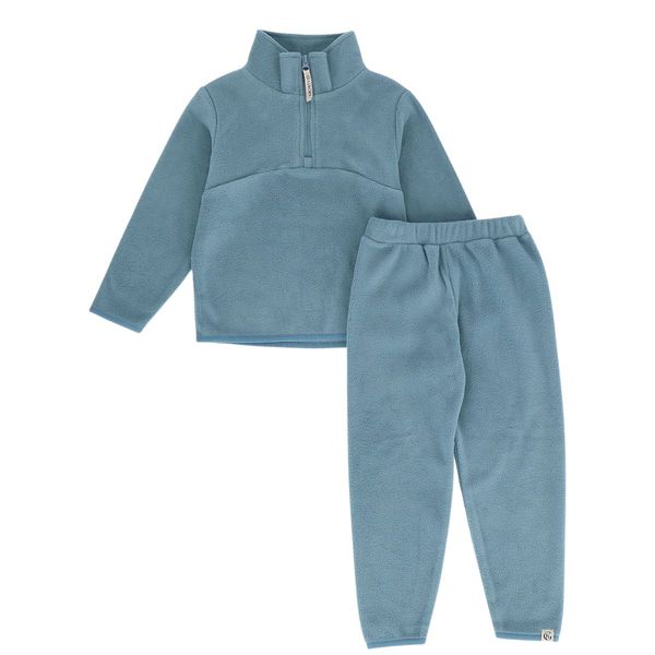 Hovedbilde Gullkorn Berg fleece sett til barn - tåkeblå