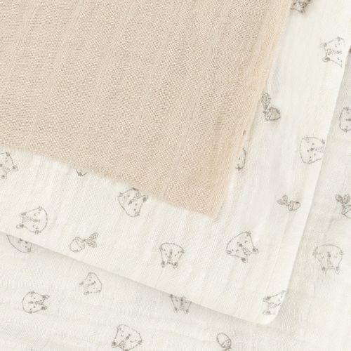 Pippi 3-pk muslinkluter - rainy day