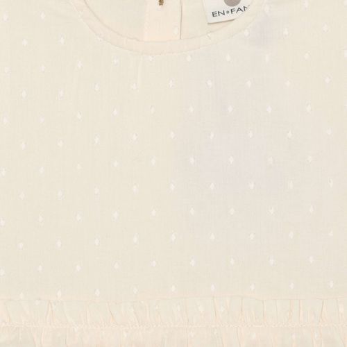 En Fant Dobby kortermet bluse til jente - eggnog