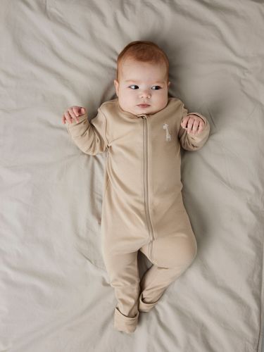 Name It 2-pk Giraffe pysjamas med glidelås - jet stream